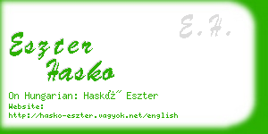 eszter hasko business card